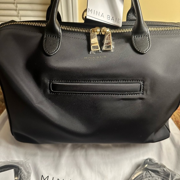 Emmy Mini Black Nylon Bag Brand New! Mina Baie - Picture 2 of 12